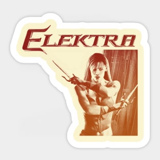 electtra vintage look designn Sticker